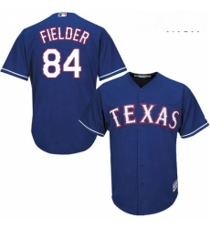Mens Majestic Texas Rangers 84 Prince Fielder Replica Royal Blue Alternate 2 Cool Base MLB Jersey