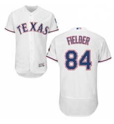 Mens Majestic Texas Rangers 84 Prince Fielder White Flexbase Authentic Collection MLB Jersey
