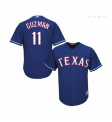 Mens Texas Rangers 11 Ronald Guzman Replica Royal Blue Alternate 2 Cool Base Baseball Jersey 
