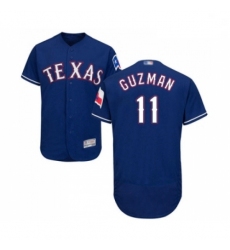 Mens Texas Rangers 11 Ronald Guzman Royal Blue Alternate Flex Base Authentic Collection Baseball Jersey