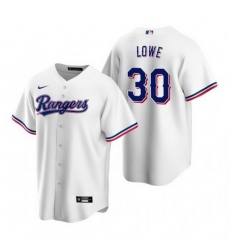 Men's Texas Rangers #30 Nathaniel Lowe White Cool Base Stitched Baseball Jersey
