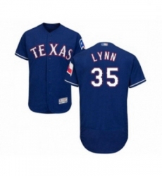 Mens Texas Rangers 35 Lance Lynn Royal Blue Alternate Flex Base Authentic Collection Baseball Jersey