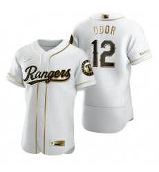 Texas Rangers 12 Rougned Odor White Nike Mens Authentic Golden Edition MLB Jersey