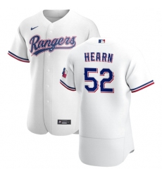 Texas Rangers 52 Taylor Hearn Men Nike White Home 2020 Authentic Player MLB Jersey