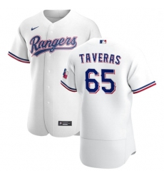 Texas Rangers 65 Leody Taveras Men Nike White Home 2020 Authentic Player MLB Jersey