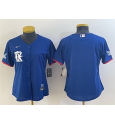 Women Texas Rangers Blank Royal 2023 City Connect Stitched Baseball Jersey