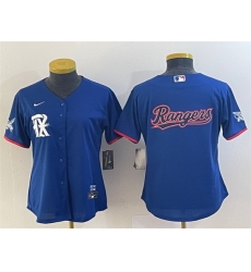 Women Texas Rangers Royal 2023 City Connect With Patch Stitched Baseball Jersey