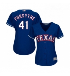 Womens Texas Rangers 41 Logan Forsythe Replica Royal Blue Alternate 2 Cool Base Baseball Jersey 