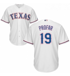 Youth Majestic Texas Rangers 19 Jurickson Profar Authentic White Home Cool Base MLB Jersey