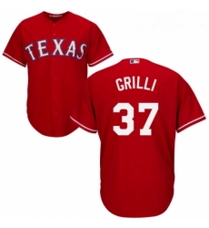 Youth Majestic Texas Rangers 37 Jason Grilli Authentic Red Alternate Cool Base MLB Jersey 