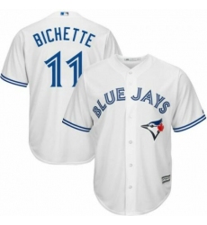 Blue Jays 11 Bo Bichette White Cool Base Jersey