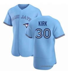 Men Nike Toronto Blue Jays #30 Alejandro Kirk Light Blue Home Stitched Cool Base Player Jersey