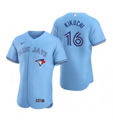 Men Toronto Blue Jays 16 Yusei Kikuchi Blue Flex Base Stitched Baseball jersey
