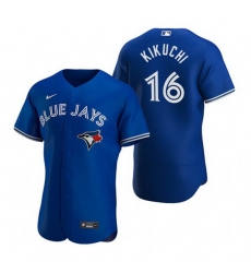 Men Toronto Blue Jays 16 Yusei Kikuchi Royal Flex Base Stitched Baseball jersey