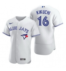 Men Toronto Blue Jays 16 Yusei Kikuchi White Flex Base Stitched Baseball jersey