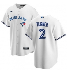 Men Toronto Blue Jays 2 Justin Turner White Cool Base Stitched Jersey