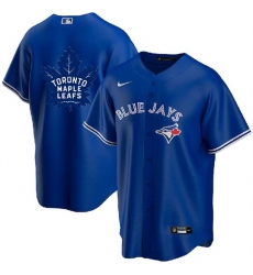 Men Toronto Blue Jays  26 Leafs Royal With Royal Leafs Log Cool Base Stitched Jersey