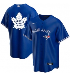 Men Toronto Blue Jays  26 Leafs Royal With White Leafs Log Cool Base Stitched Jersey