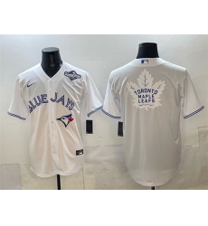Men Toronto Blue Jays  26 Leafs White 2025 World Series With White Leafs Logo Cool Base Stitched Baseball Jersey Men Toronto Blue Jays  26 Leafs White 2025 World Series With White Leafs Logo Cool Base Stitched Baseball Jersey
