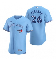 Men Toronto Blue Jays 26 Matt Chapman Blue Flex Base Stitched Baseball jersey