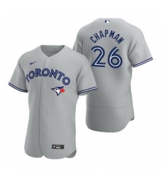 Men Toronto Blue Jays 26 Matt Chapman Grey Flex Base Stitched Baseball jersey