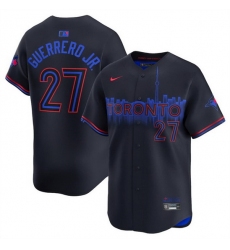 Men Toronto Blue Jays 27 Vladimir Guerrero Jr  Black 2024 City Connect Limited Stitched Baseball Jersey