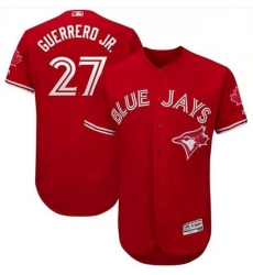 Men Toronto Blue Jays #27 Vladimir Guerrero Jr. Red Cool Base Jersey