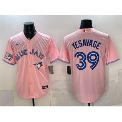 Men Toronto Blue Jays  30 Alejandro Kirk Pink 50 Seasons Patch Stitched Baseball Jersey