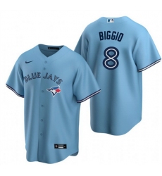 Men Toronto Blue Jays 8 Cavan Biggio Light Blue Cool Base Stitched Jersey