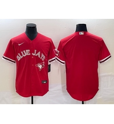 Men Toronto Blue Jays Blank Red Cool Base Stitched Jersey