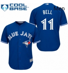 Mens Majestic Toronto Blue Jays 11 George Bell Replica Blue Alternate MLB Jersey 