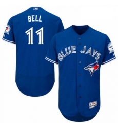 Mens Majestic Toronto Blue Jays 11 George Bell Royal Blue Alternate Flex Base Authentic Collection MLB Jersey