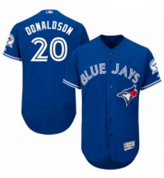 Mens Majestic Toronto Blue Jays 20 Josh Donaldson Blue Alternate Flex Base Authentic Collection MLB Jersey 