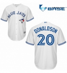 Mens Majestic Toronto Blue Jays 20 Josh Donaldson Replica White Home MLB Jersey