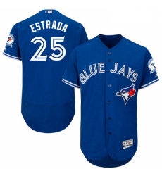 Mens Majestic Toronto Blue Jays 25 Marco Estrada Blue Alternate Flex Base Authentic Collection MLB Jersey
