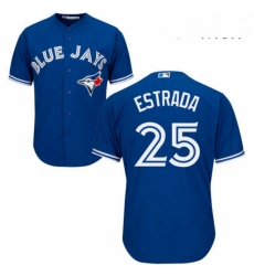 Mens Majestic Toronto Blue Jays 25 Marco Estrada Replica Blue Alternate MLB Jersey