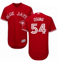 Mens Majestic Toronto Blue Jays 54 Roberto Osuna Scarlet Flexbase Authentic Collection Alternate MLB Jersey