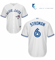 Mens Majestic Toronto Blue Jays 6 Marcus Stroman Replica White Home MLB Jersey
