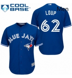 Mens Majestic Toronto Blue Jays 62 Aaron Loup Replica Blue Alternate MLB Jersey 