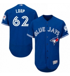 Mens Majestic Toronto Blue Jays 62 Aaron Loup Royal Blue Alternate Flex Base Authentic Collection MLB Jersey