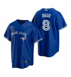 Men's Nike Toronto Blue Jays #8 Cavan Biggio Royal Alternate Stitched Baseball Jersey
