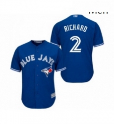 Mens Toronto Blue Jays 2 Clayton Richard Replica Blue Alternate Baseball Jersey 
