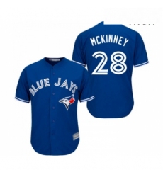 Mens Toronto Blue Jays 28 Billy McKinney Replica Blue Alternate Baseball Jersey 
