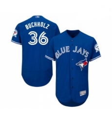 Mens Toronto Blue Jays 36 Clay Buchholz Royal Blue Alternate Flex Base Authentic Collection Baseball Jersey
