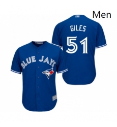 Mens Toronto Blue Jays 51 Ken Giles Replica Blue Alternate Baseball Jersey 