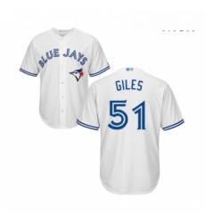 Mens Toronto Blue Jays 51 Ken Giles Replica White Home Baseball Jersey 