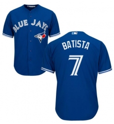 Men's Toronto Blue Jays Tony Batista #7 Majestic Royal Cool Base Stitched Jersey