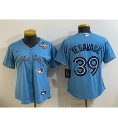 Women Toronto Blue Jays 39 Trey Yesavage Blue 2025 World Series Cool Base Stitched Baseball Jersey Women Toronto Blue Jays 39 Trey Yesavage Blue 2025 World Series Cool Base Stitched Baseball Jersey