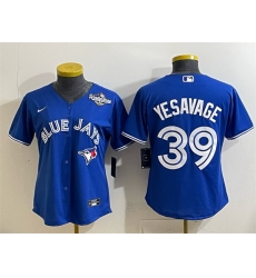 Women Toronto Blue Jays 39 Trey Yesavage Royal 2025 World Series Cool Base Stitched Baseball Jersey 