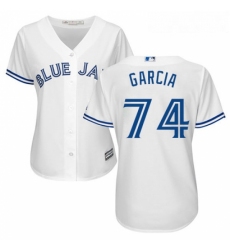 Womens Majestic Toronto Blue Jays 74 Jaime Garcia Authentic White Home MLB Jersey 